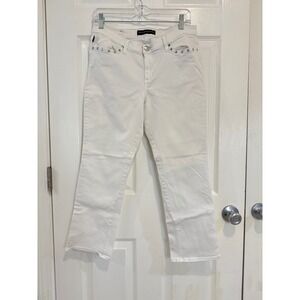 Rock & Republic‎ White Studded Cropped Jeans Size 14